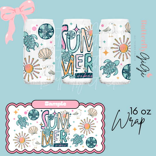 Summer Vibes 16oz UVDTF Wrap