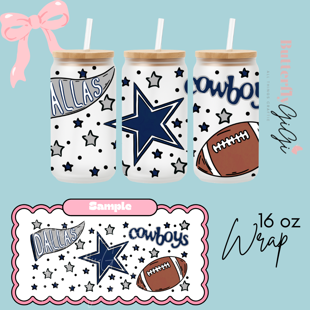 Football 16oz UVDTF Wrap
