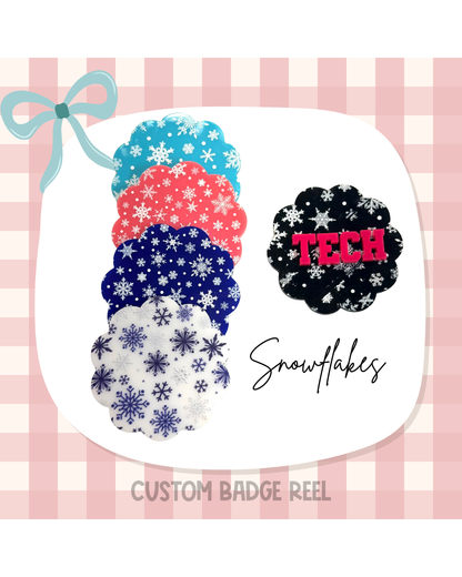 Snowflake Badge Reel Acrylic Design