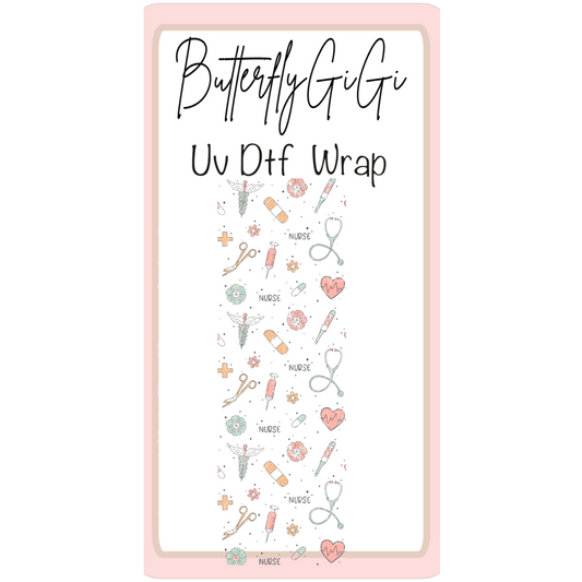 Wrap Nurse Caduceus  UV Dtf