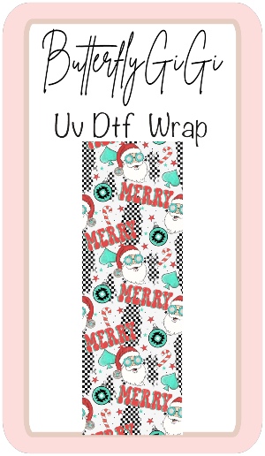 Wrap Merry Santa Checkered