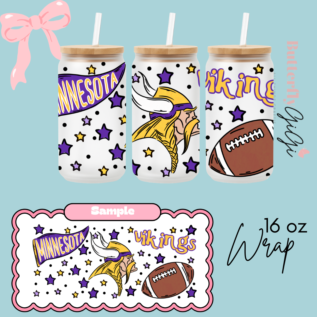 Football 16oz UVDTF Wrap