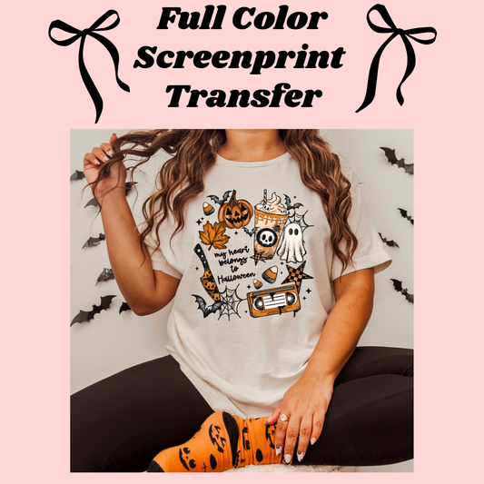 DTF Transfer My Heart Belongs to Halloween