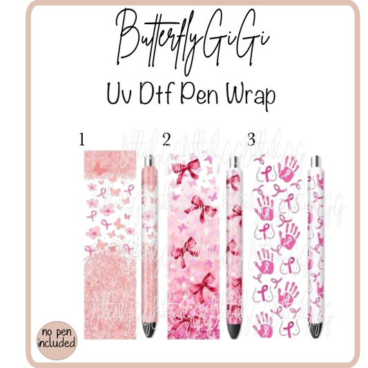 Wrap Breast Cancer Awareness UV Dtf