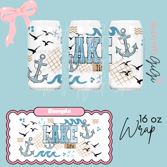 Lake Life 16oz UVDTF Wrap