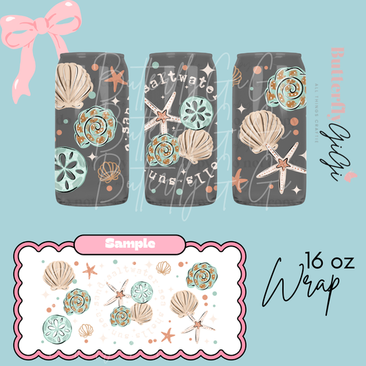 Seashell Circle 16oz UVDTF Wrap