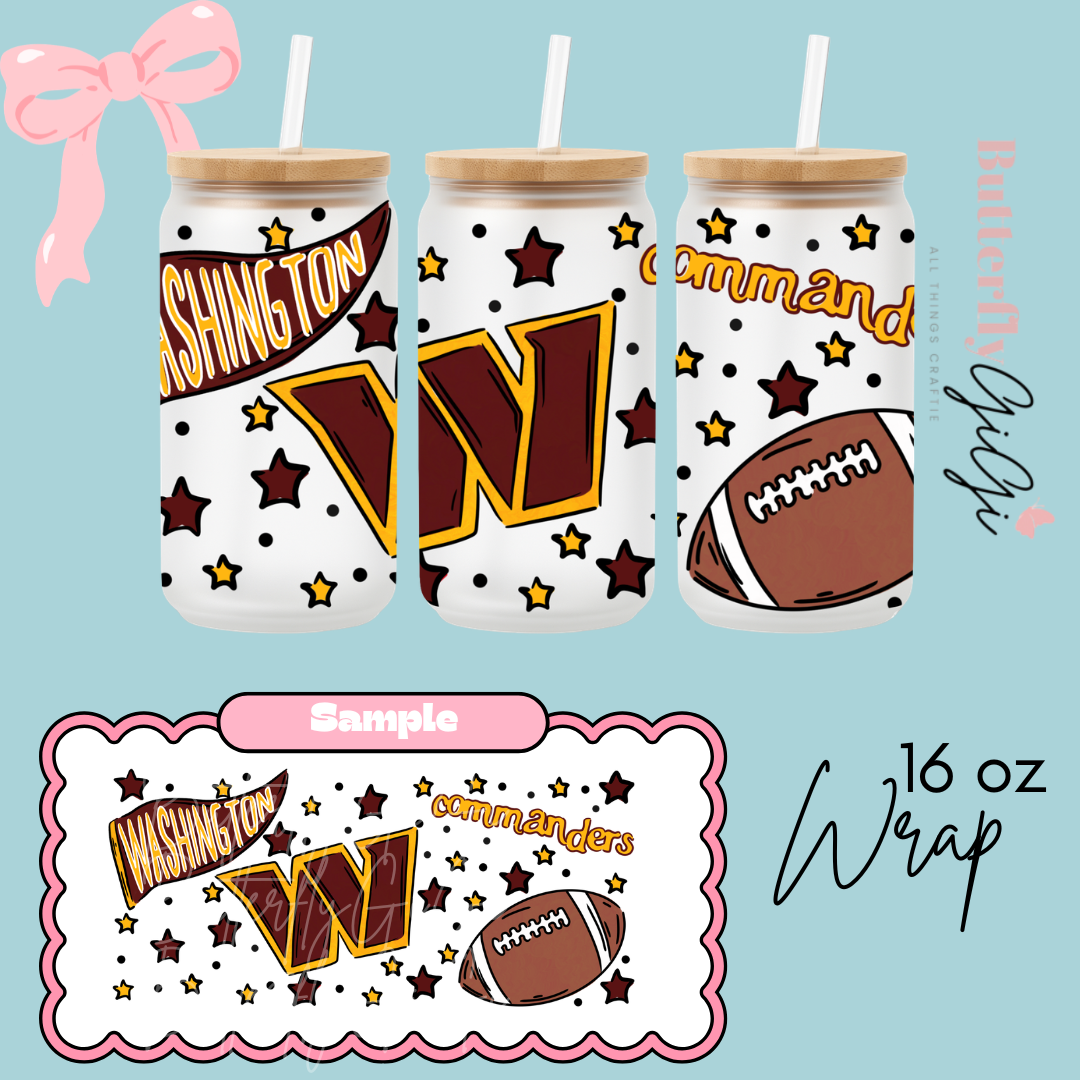 Football 16oz UVDTF Wrap