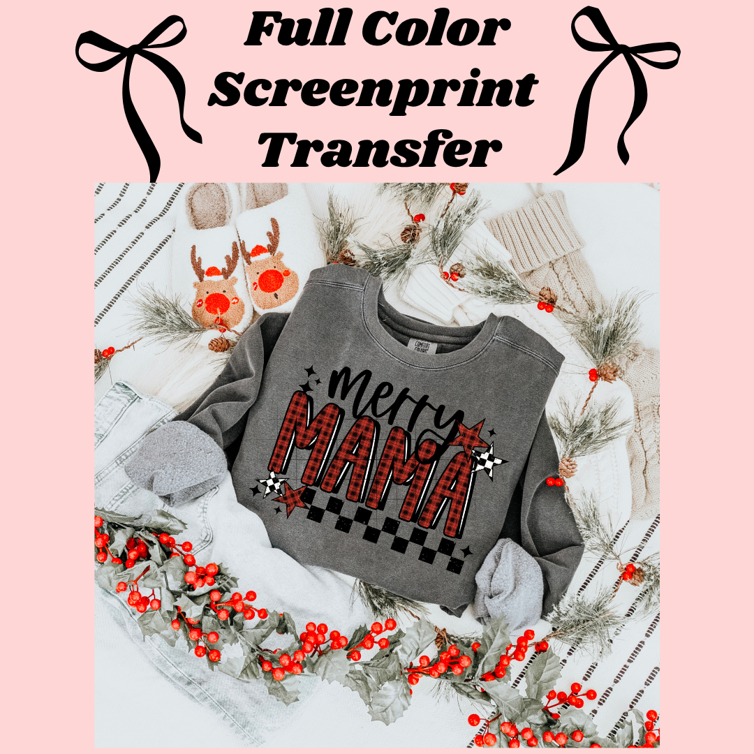 DTF Transfer Merry Mama Mini Christmas