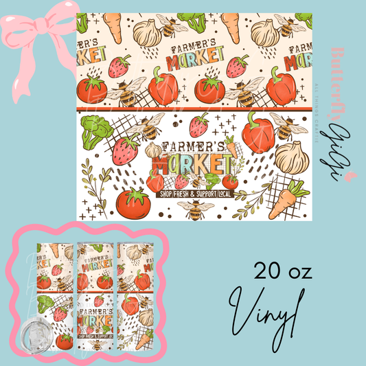 Farmers Market 20oz Vinyl Wrap