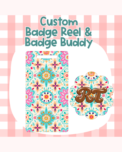 Pastel Boho Badge Custom Acrylic Design
