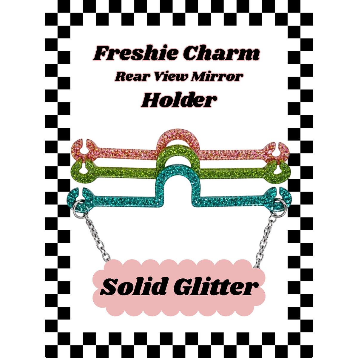 GLITTER  Color Acrylic Freshie Charm Holder