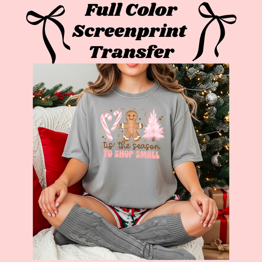 DTF Transfer Tis the Season Shop Small