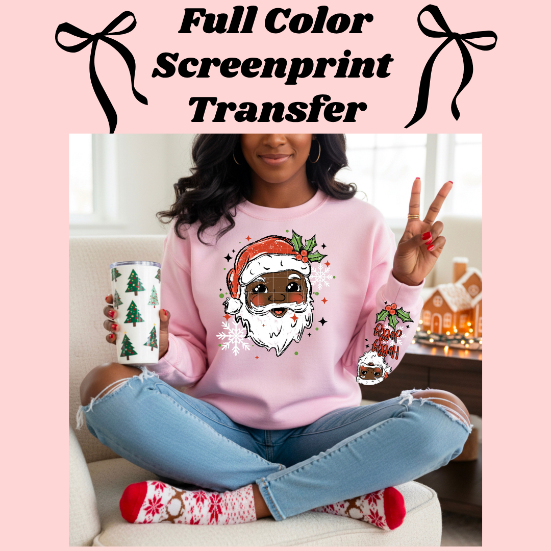 DTF Transfer Santa with Sleeves
