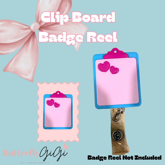 Clip Board Badge Reel Attachment 3D Printed