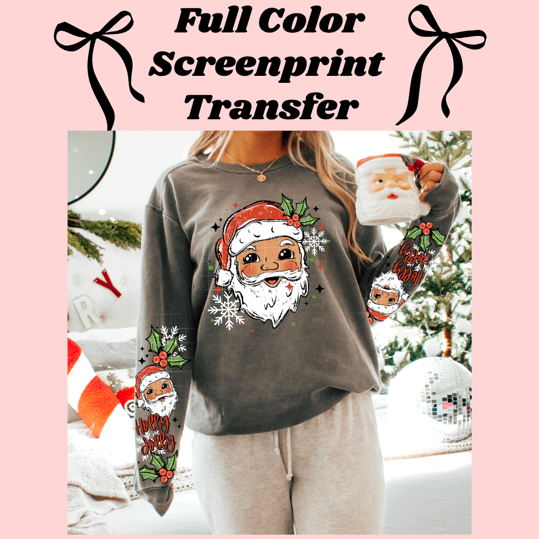 DTF Transfer Santa with Sleeves