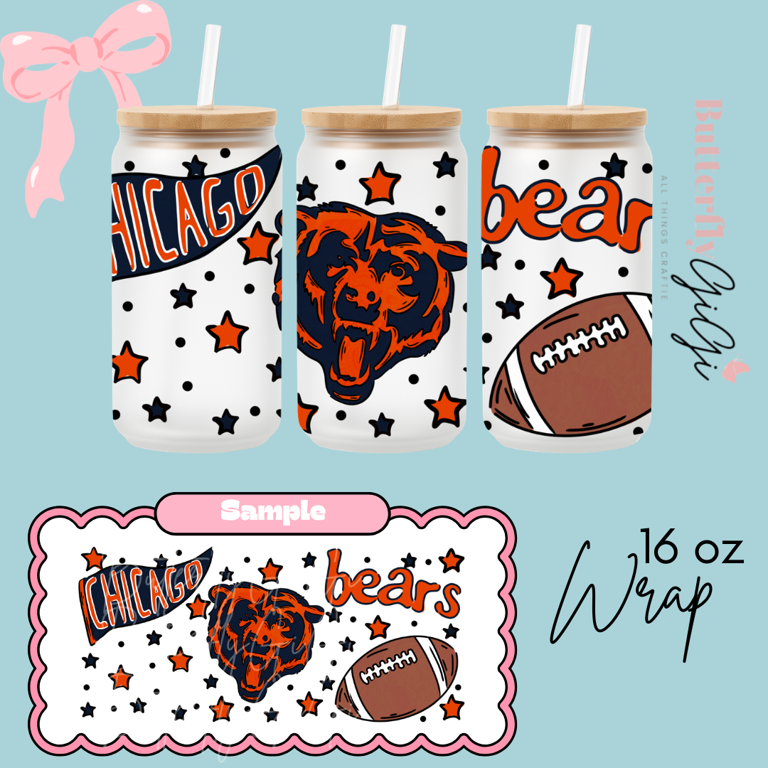 Football 16oz UVDTF Wrap