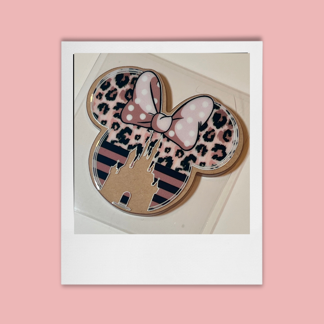 UVDTF Mouse Ears Bow Leopard Castle