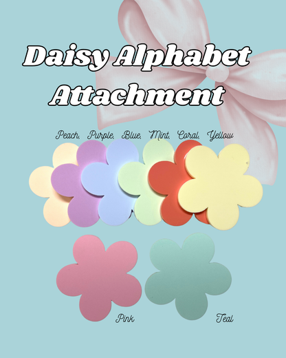 Daisy Alphabet Badge Reel Attachment Acrylic