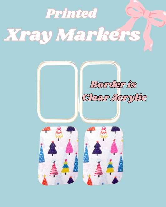 Christmas Bright Trees Printed Xray Markers
