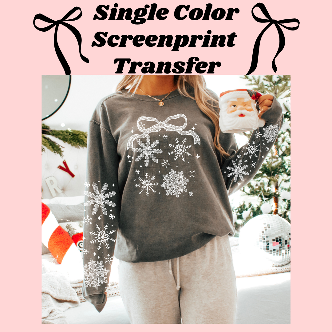 DTF Transfer Let it Snow with Sleeves