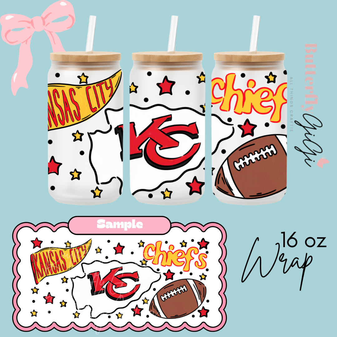 Football 16oz UVDTF Wrap