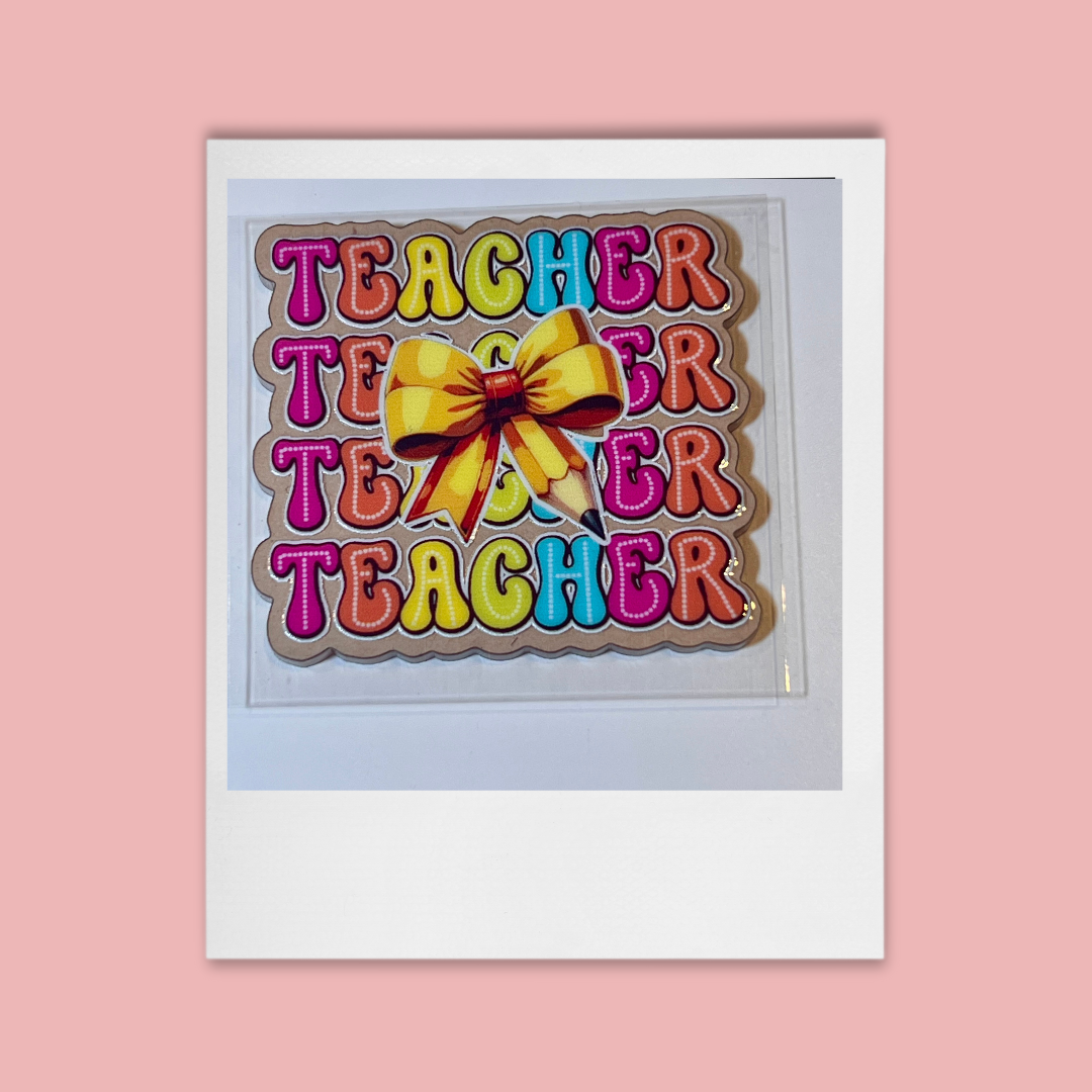 Teacher Colorful With Bow