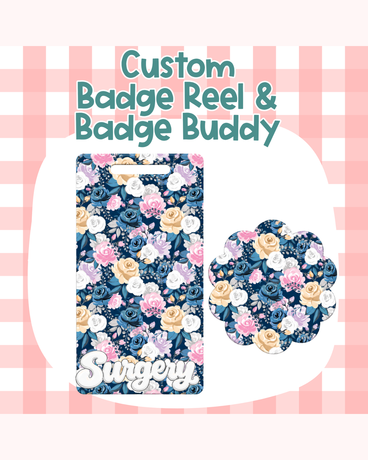 MidSummer Night rose  Badge Custom Acrylic Design