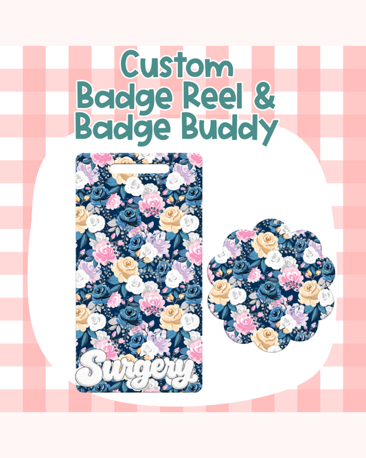 MidSummer Night rose  Badge Custom Acrylic Design