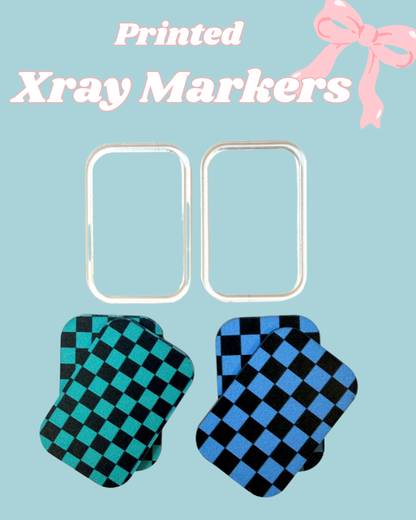 Black Checkered Printed Xray Markers