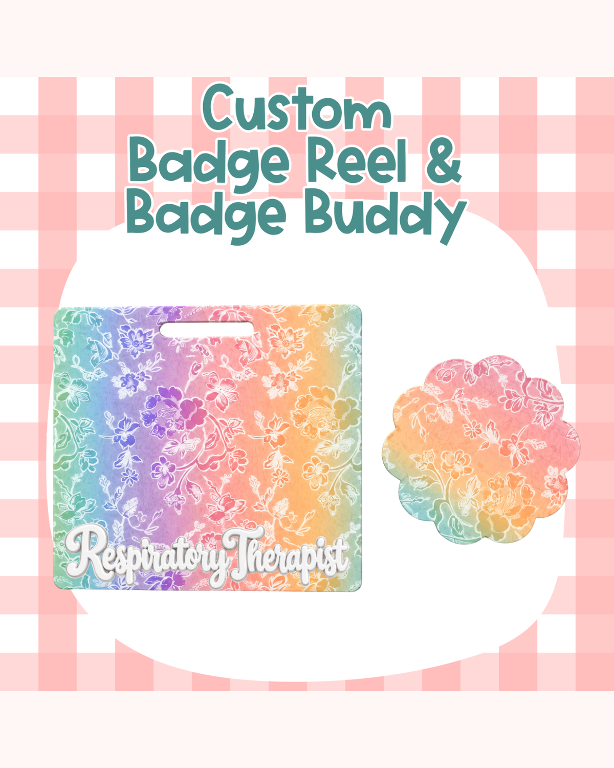 Rainbow Lace Badge Custom Acrylic Design