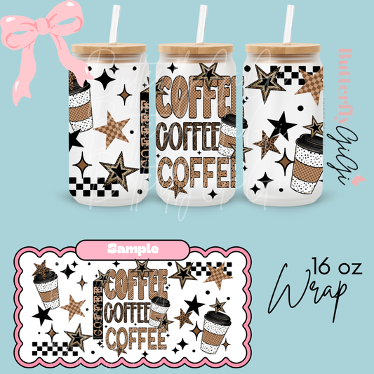 Hot Coffee 16oz UVDTF Wrap