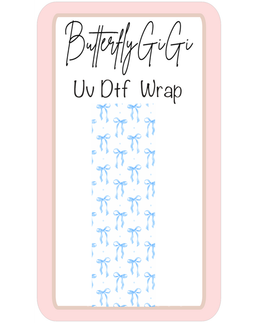 Wrap Blue Bows Uv Dtf