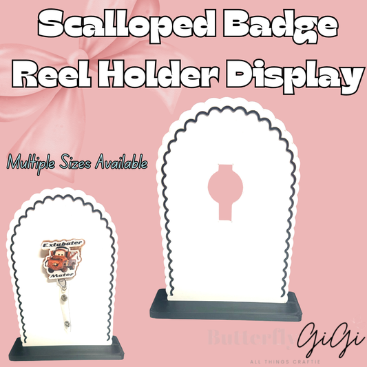 Scalloped Badge Reel Display 3D Printed