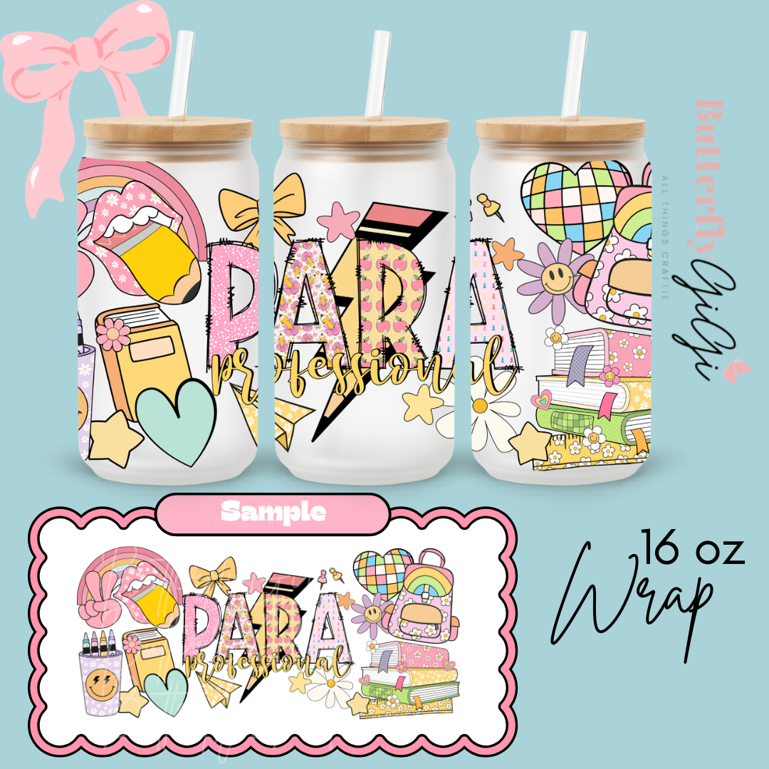 School 16oz UVDTF Wrap