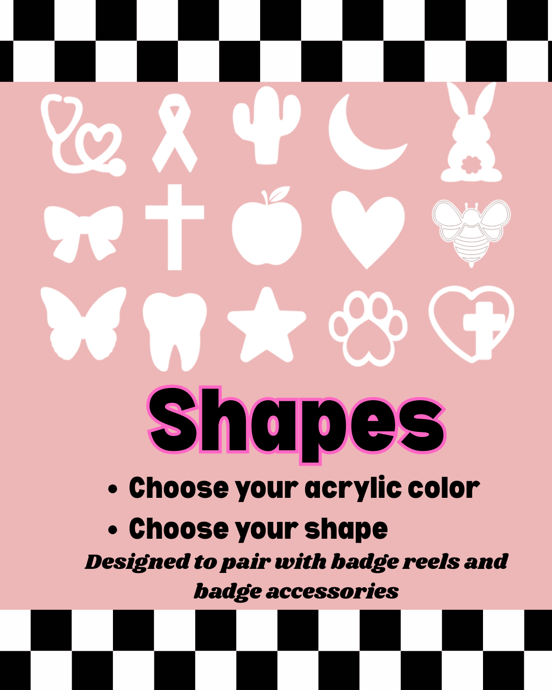 Acrylic Shape Badge Reel Badge Buddy