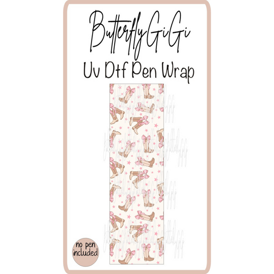 Wrap Cowgirl Boots Coquette Uv Dtf