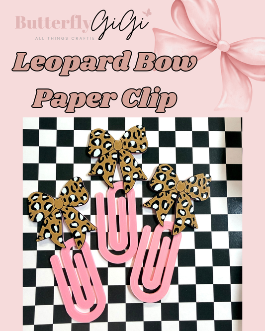 Leopard Bow Paperclip 3d Printed