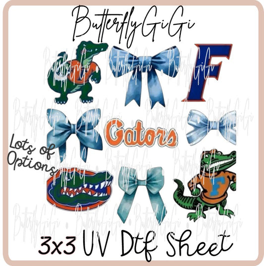3x3 College UV DTF Sheet