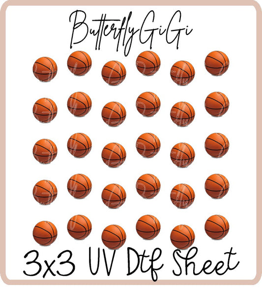 Basketball UV DTF Sheet