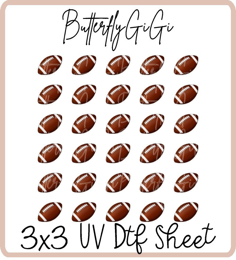 Football UV DTF Sheet