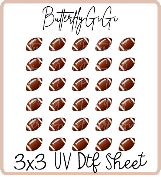 Football UV DTF Sheet