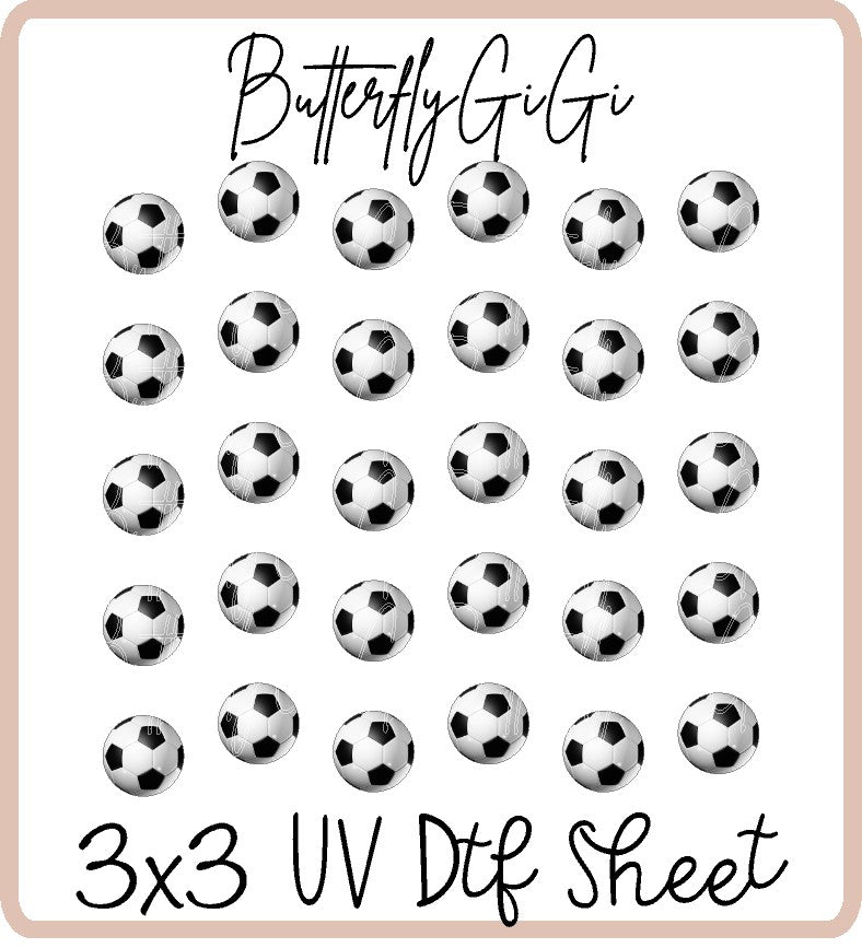 Soccer UV DTF Sheet