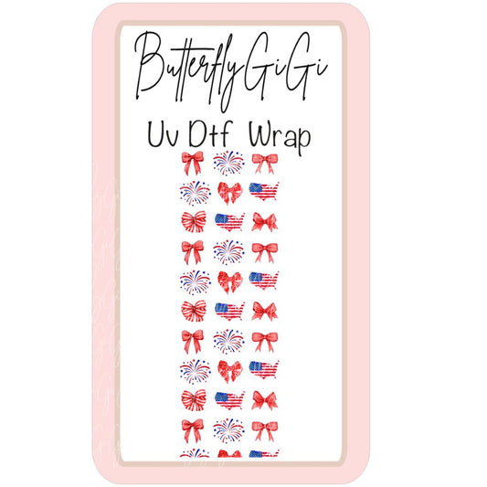 Wrap USA Red Uv Dtf