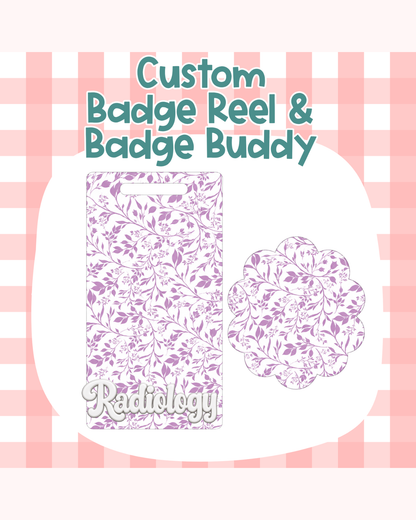 Purple Floral Lace Badge Custom Acrylic Design