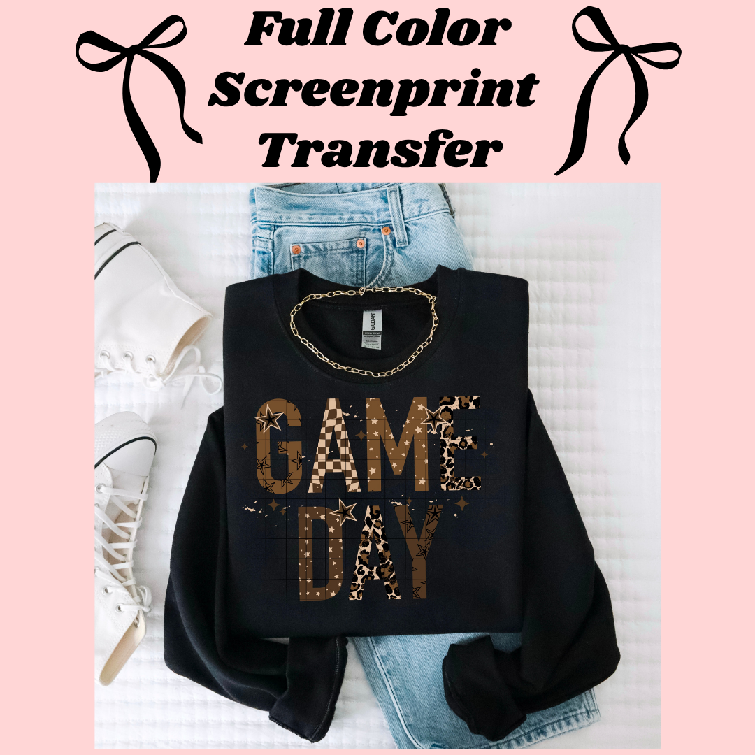 DTF Transfer Game Day Brown Stars