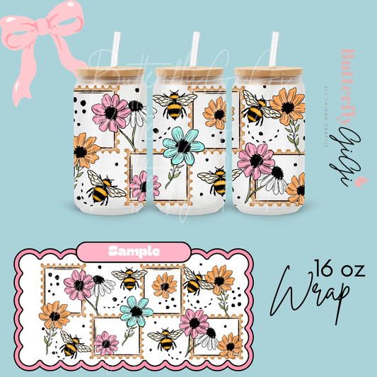 Spring Floral 16oz UVDTF Wrap