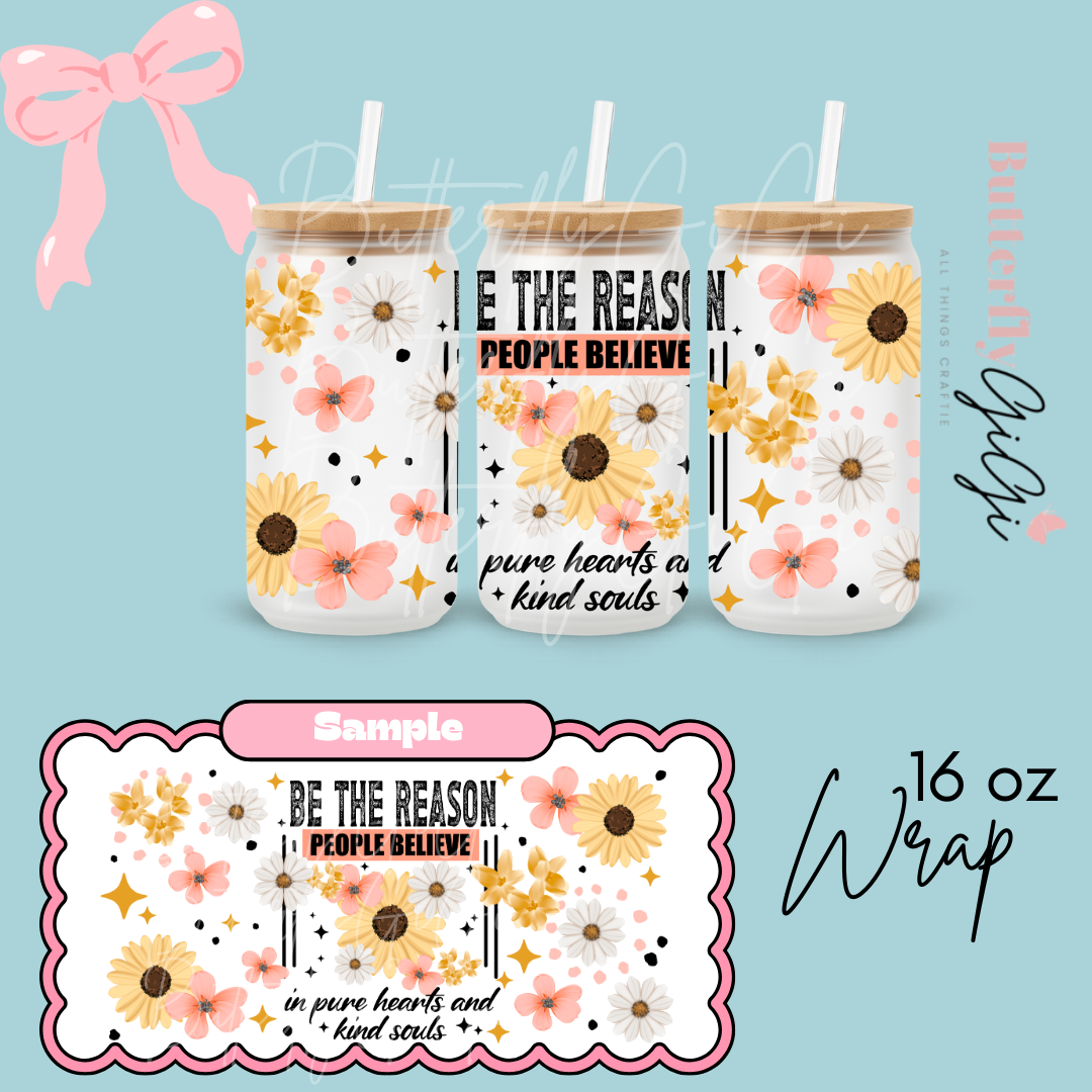 Pure Hearts and kindness  16oz UVDTF Wrap