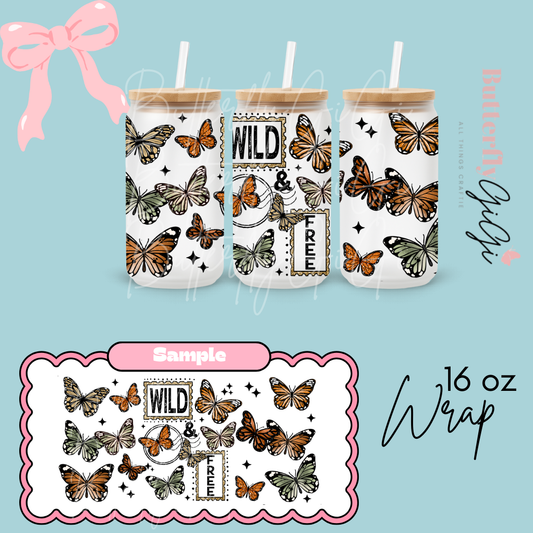 Wild and Free 16oz UVDTF Wrap