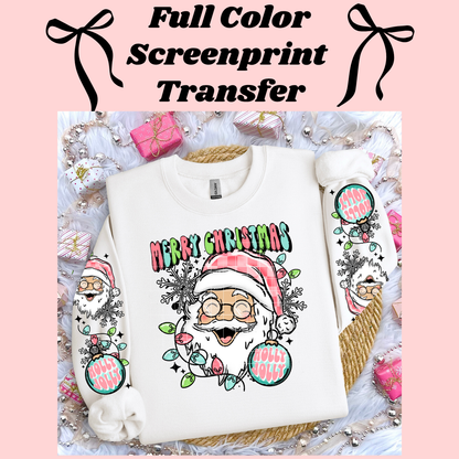 DTF Transfer Holly Jolly with Sleeves