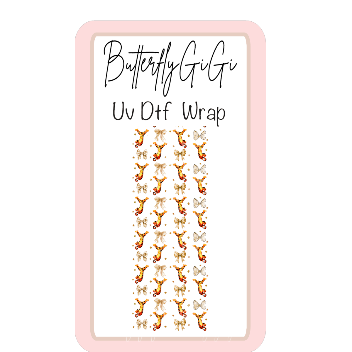 Wrap Tiger Coquette UV Dtf